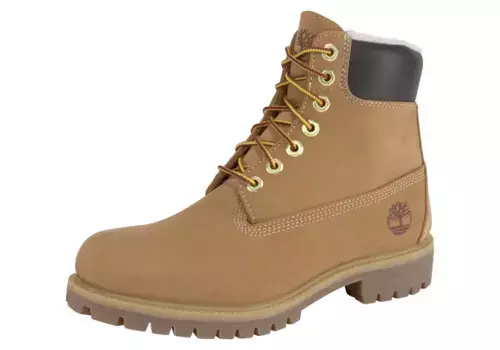 Ботинки Timberland на шнуровке "6 из премиального меха/теплого льна", с теплой подкладкой и водонепроницаемостью, цвет Wheat
