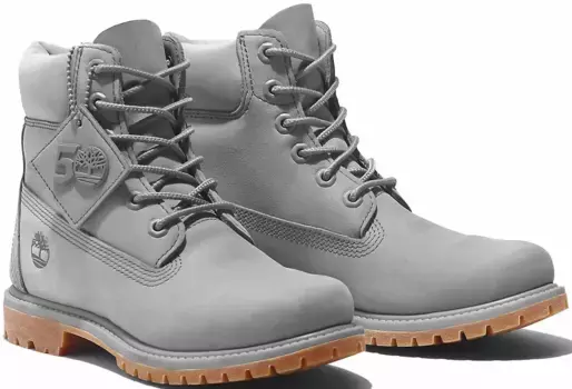Ботинки Timberland на шнуровке "6in Premium Boot - W", серый