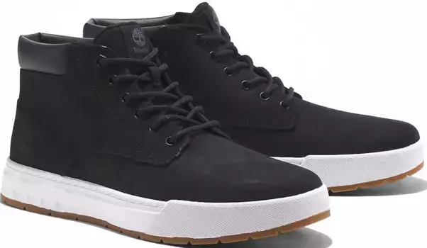 Ботинки Timberland на шнуровке "MAPLE GROVE MID LACE UP SNEAKER", черно-белый