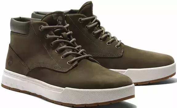 Ботинки Timberland на шнуровке "MAPLE GROVE MID LACE UP SNEAKER", зеленый