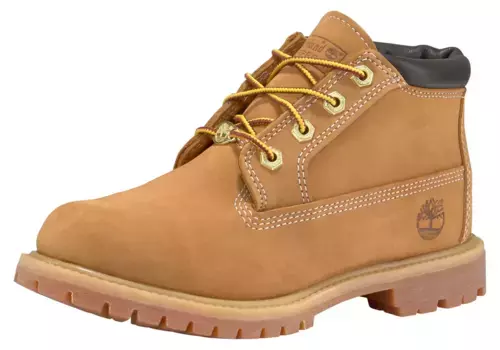 Ботинки Timberland на шнуровке "Nellie Chukka Double", водонепроницаемые, цвет Wheat-Nubuck-With-Black-Collar