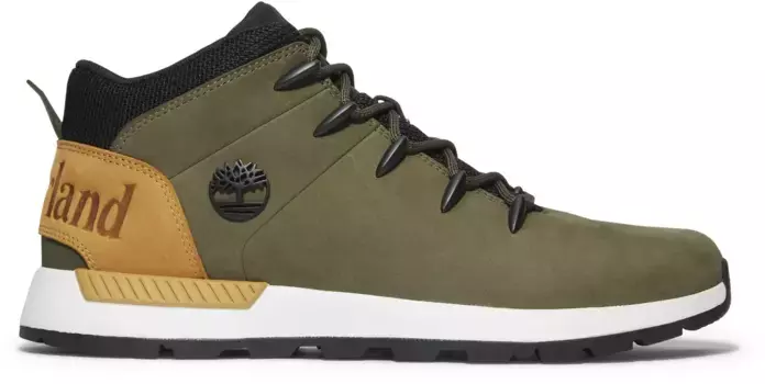 Ботинки Timberland на шнуровке "SPRINT TREKKER MID LACE UP SNEAKER", зеленый
