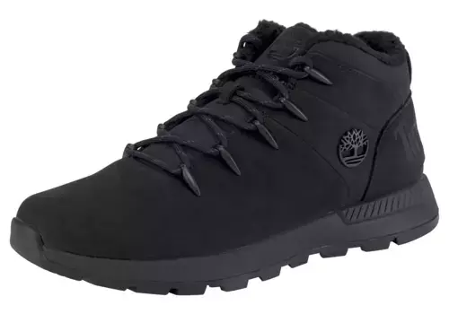 Ботинки Timberland на шнуровке "SPRINT TREKKER MID LACE UP SNEAKER WARMLINED", с теплой подкладкой, черный