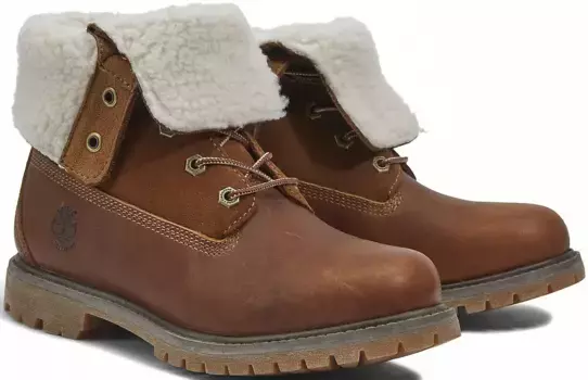 Ботинки Timberland на шнуровке " Timberland Authentics Teddy Fleece", водонепроницаемые, коричневый