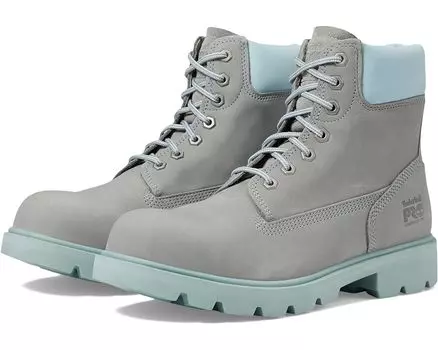 Ботинки Timberland PRO Sawhorse 6" Composite Safety Toe, цвет Gray/Aqua