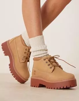 Ботинки Timberland Stone Street Nellie на платформе из бежевого нубука