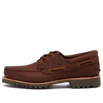 Ботинки Timberland Two Tone Authentic 3 Eye Classic Lug Shoe, цвет Medium Brown Full Grain