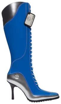 Ботинки Timberland Veneda Carter x Wmns 14 Inch Lace-Up Zip Boot 'Bright Blue Patent Leather', синий