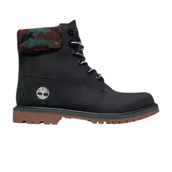 Ботинки Timberland Wmns 6 Inch Heritage Waterproof Boot Black Camo Gum, черный