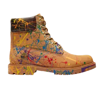 Ботинки Timberland Wmns 6 Inch Premium Boot Wheat Paint Splatter, желто-коричневый