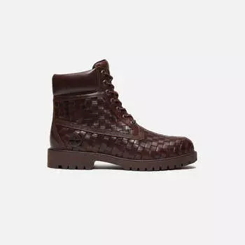 Ботинки Timberland Woven 6-Inch Lace Up Full Grain Boot, цвет Dark Brown