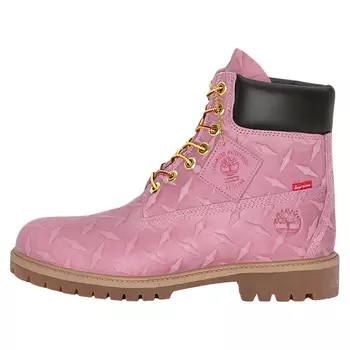 Ботинки Timberland x Supreme 6 Inch Premium Waterproof 'Embossed Diamond Plate', розовый