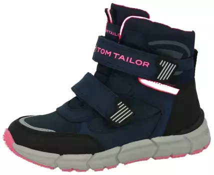 Ботинки TOM TAILOR на липучке с водоотталкивающим покрытием TEX, розовый