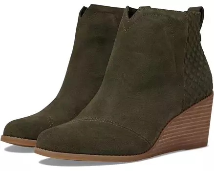 Ботинки TOMS Clare, цвет Olive Night Suede/Embossed Waffle