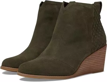 Ботинки TOMS Clare, цвет Olive Night Suede/Embossed Waffle