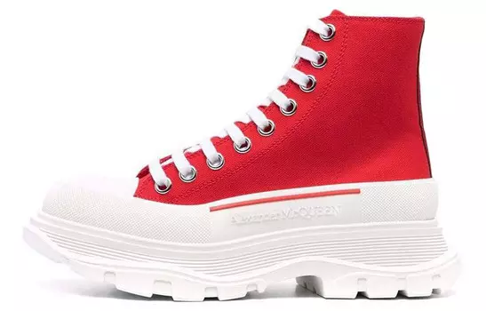 Ботинки Tread Slick Martin женские красные/белые Alexander Mcqueen
