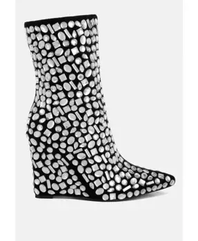 Ботинки Trend Titan Diamante на клиновидном каблуке London Rag, черный