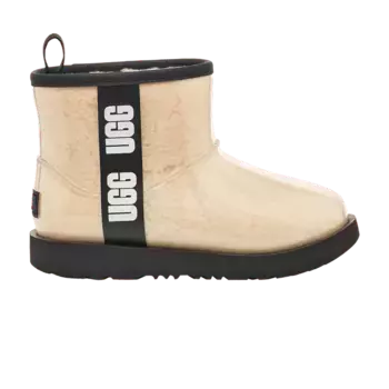 Ботинки UGG Classic Clear Mini II Boot Kids Natural Black, кремовый