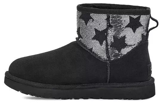 Ботинки UGG Classic Mini Sequin Stars Star Black Women's