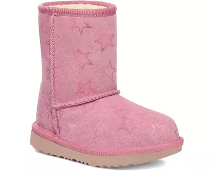 Ботинки UGG Kids Classic II Iridescent Stars, цвет Dusty Orchid/Pink Iridescent