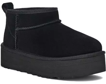 Ботинки UGG Kids Classic Ultra Mini Platform (Little Kid/Big Kid), черный