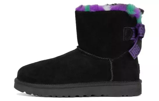 Ботинки UGG Mini Bailey Bow Plaid Punk Boot 'Black Purple' Women's