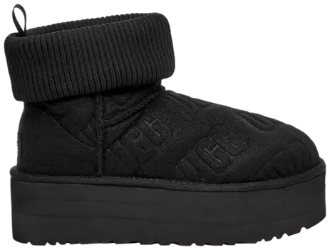 Ботинки UGG Wmns Classic Mini Platform Felted Boot 'Black', черный