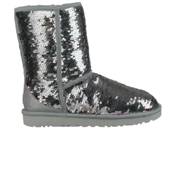 Ботинки UGG Wmns Classic Short Boot Sequin - Silver, серебряный