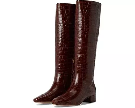 Ботинки Veronica Beard Cecile High Shaft Boots, цвет Sepia Croc Print Leather