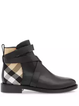 Ботинки в клетку House Check BURBERRY, черный