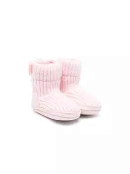 Ботинки в рубчик с тисненым логотипом UGG Kids, розовый