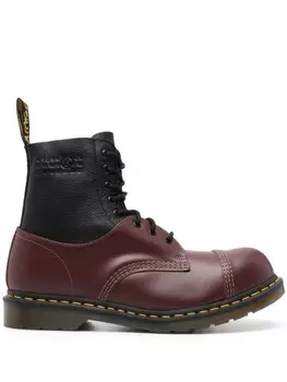 Ботинки в стиле колор-блок из коллаборации с Dr. Martens MM6 Maison Margiela, красный