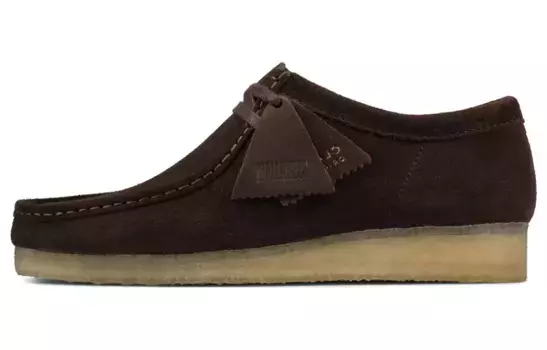 Ботинки Wallabee от Originals, темно-коричневая замша Clarks