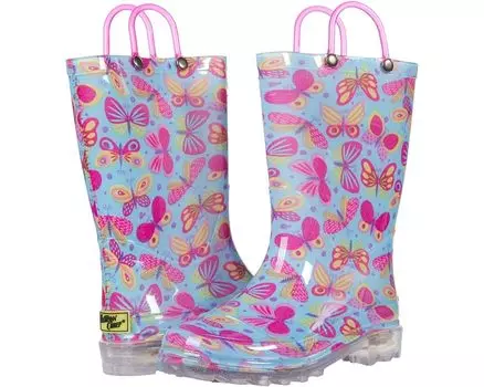 Ботинки Western Chief Butterfly Boogie Lighted PVC Boot, цвет Aqua