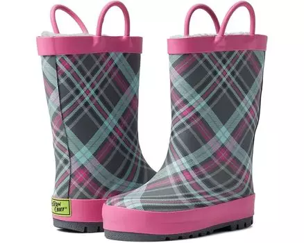 Ботинки Western Chief Cozy Plaid Mini Tread Loop Boot, серый