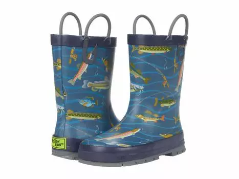 Ботинки Western Chief Kids Gone Fish'n Rain Boots (Toddler/Little Kid/Big Kid), темно-синий