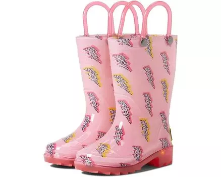Ботинки Western Chief Pink Lightning Lighted PVC Rain Boot, розовый