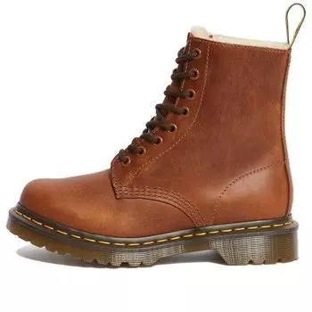 Ботинки (WMNS) Dr. Martens 1460 Faux Fur Lined Brown 23912243, коричневый