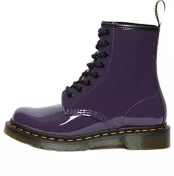 Ботинки (WMNS) Dr. Martens Lens Patent Leather 8 Martin boots Black Purple 27216628