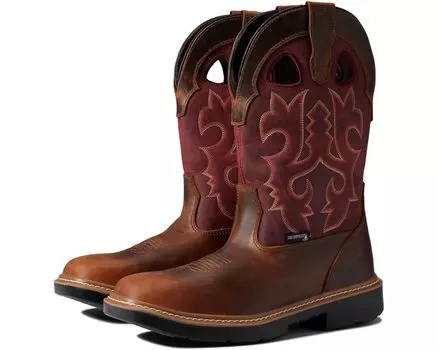 Ботинки Wolverine Rancher Durashocks Wellington Waterproof Steel Toe, красный