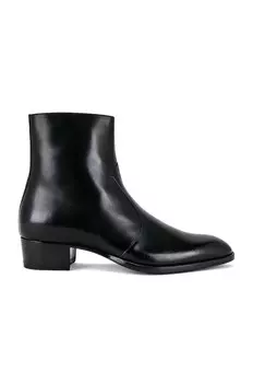 Ботинки Wyatt Western на молнии Saint Laurent, цвет Noir