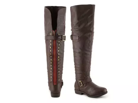 Ботинки выше колена Journee Collection Kane, коричневый