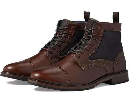Ботинки XC Flex Raleigh Cap Toe Shearling Johnston &amp; Murphy, красное дерево полное зерно
