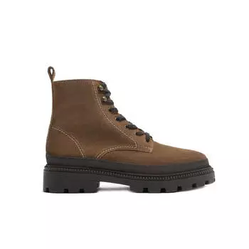 Ботинки Zara Lace Up Leather, коричневый