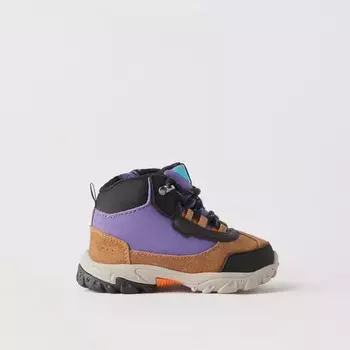 Ботинки ZARA Leather Mountain, мультиколор