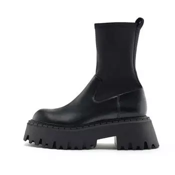 Ботинки Zara Sock-style Track Sole Ankle, чёрный
