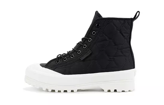 Ботинки женские, черные/белые Superga