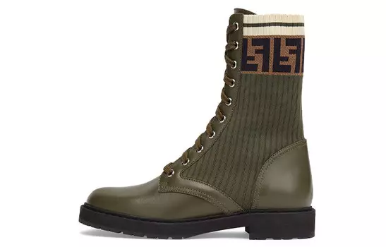 Ботинки женские Fendi Rockoko, зеленый