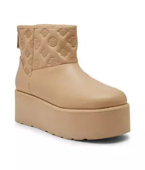 Ботинки женские Guess зимние на платформе, бежевый