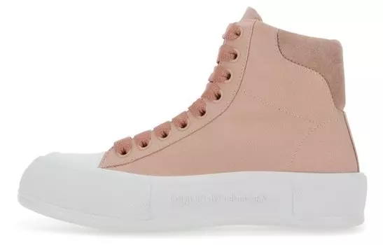Ботинки женские холщовые Deck Canvas с высоким верхом Alexander Mcqueen